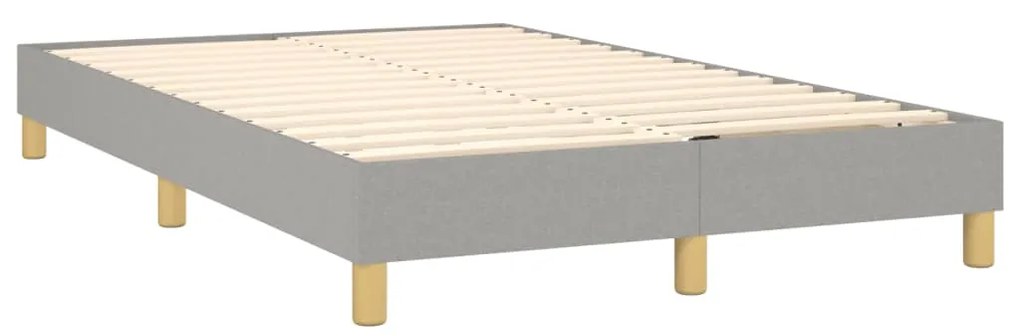 ΚΡΕΒΑΤΙ BOXSPRING ΜΕ ΣΤΡΩΜΑ &amp; LED ΑΝ.ΓΚΡΙ 120X190ΕΚ. ΥΦΑΣΜΑΤΙΝΟ 3270088