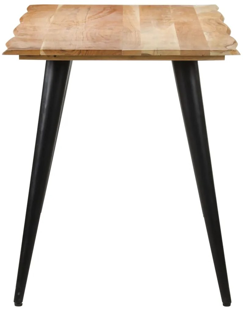 vidaXL Τραπεζαρία Live Edge 140 x 60 x 75 εκ. από Μασίφ Ξύλο Ακακίας