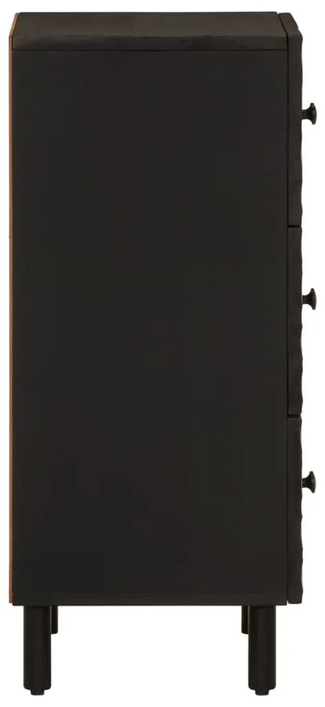 Βοηθητικό Ντουλάπι Μαύρο 40 x 33 x 75 εκ. από Μασίφ Ξύλο Μάνγκο - Μαύρο