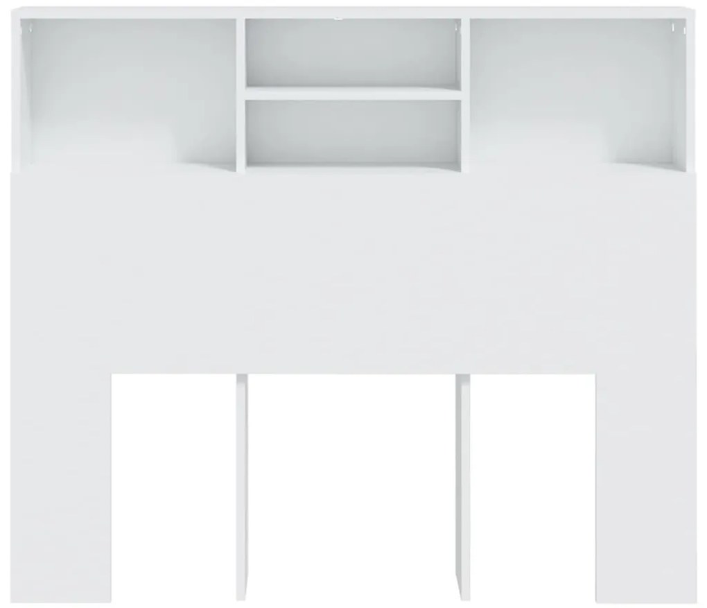 vidaXL Κεφαλάρι Με Αποθηκευτικό Χώρο Λευκό 120 x 19 x 103,5 εκ.