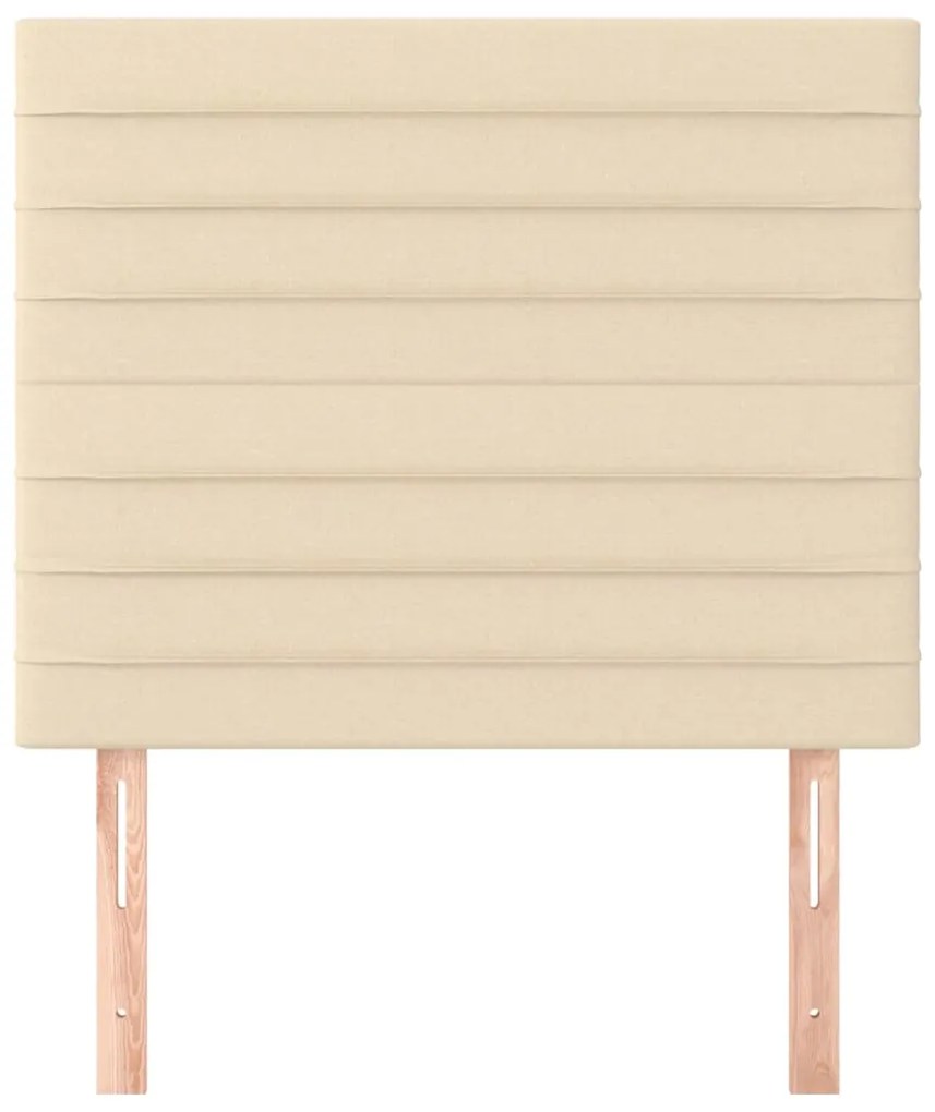 vidaXL Κεφαλάρι Κρεμ 90x5x118/128 εκ. Ύφασμα