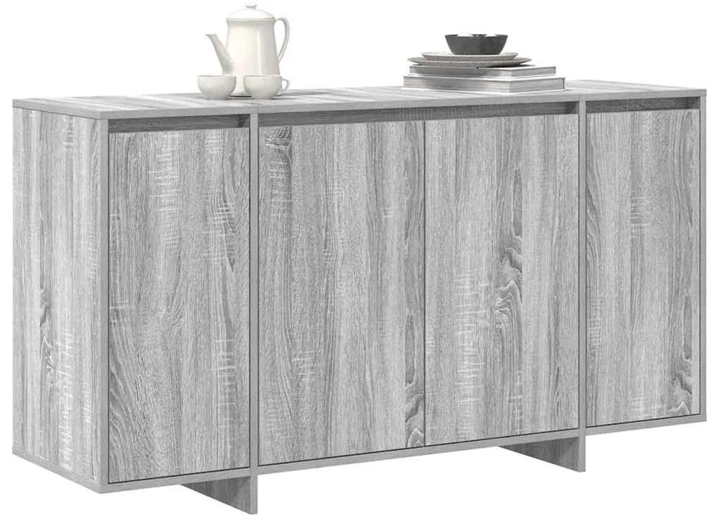 vidaXL Πλαϊνό γραφείο Γκρι sonoma 135 x 41 x 69 cm Επεξεργασμένο ξύλο