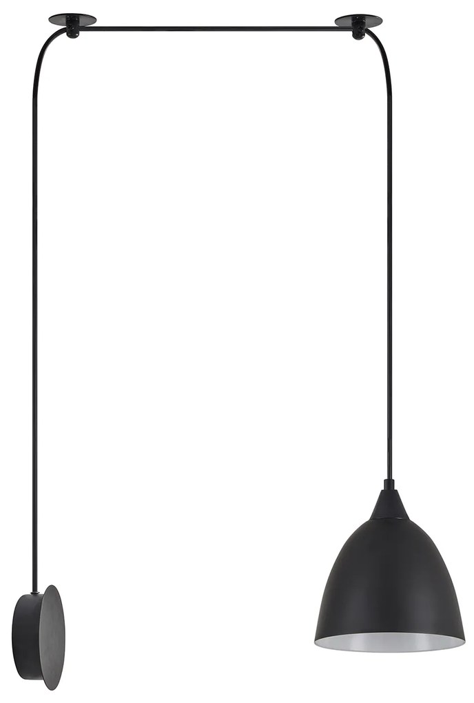 SE21-BL-B10-BL1W-MS2 ADEPT PENDANT Black Metal Shade +