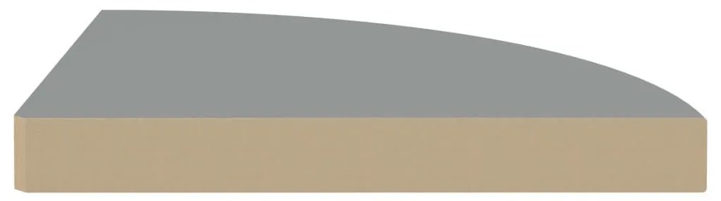 Ράφι Τοίχου Γωνιακό Γκρι 35x35x3,8 εκ. από MDF - Γκρι