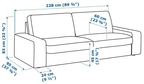 KIVIK τριθέσιος καναπές 494.405.97