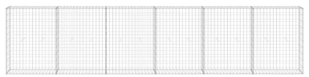 vidaXL Συρματοκιβώτιο Τοίχος 300x30x100 εκ. Γαλβαν.Χάλυβας + Καλύμματα