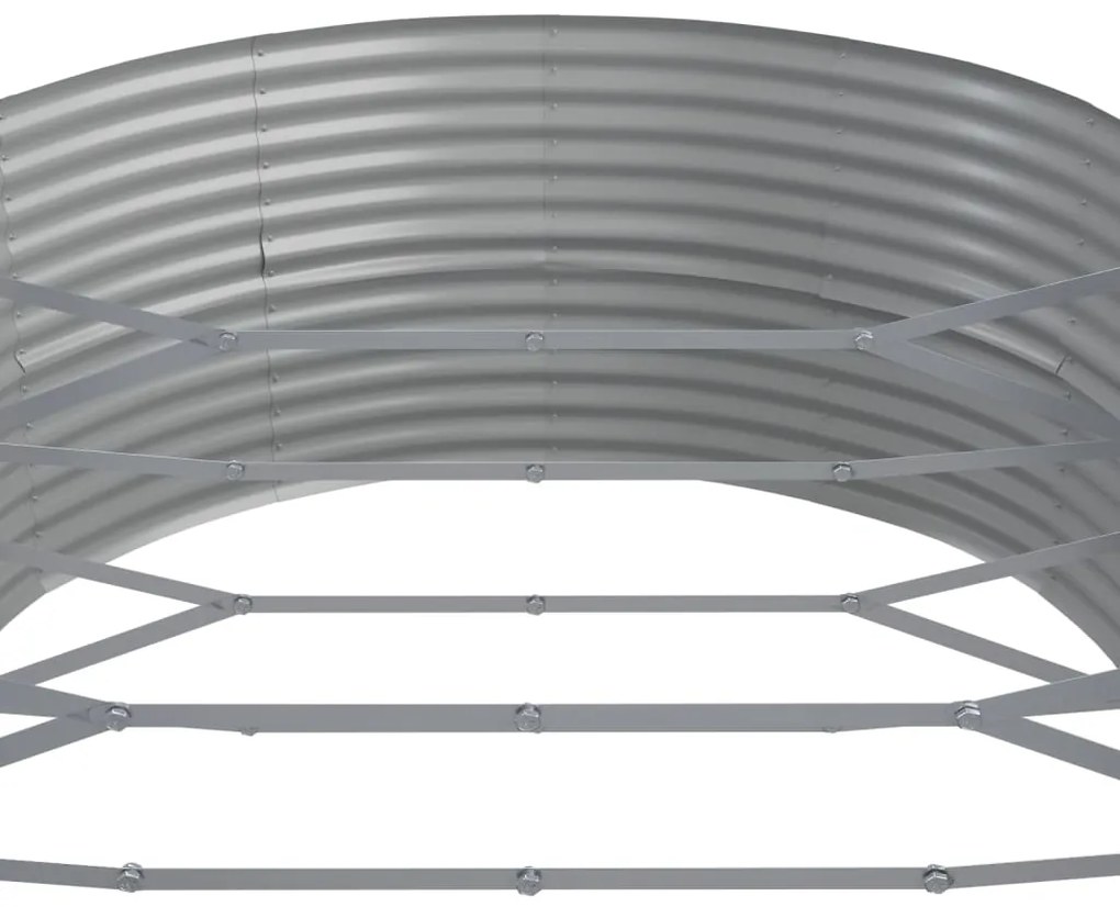 vidaXL Ζαρντινιέρα Γκρι 510x140x68 εκ. Ατσάλι με Ηλεκτρ. Βαφή Πούδρας