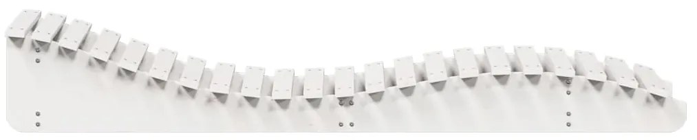 vidaXL Ξαπλώστρες 2 τεμ. Λευκές 205x60x31,5 εκ. από Μασίφ Ξύλο Πεύκου