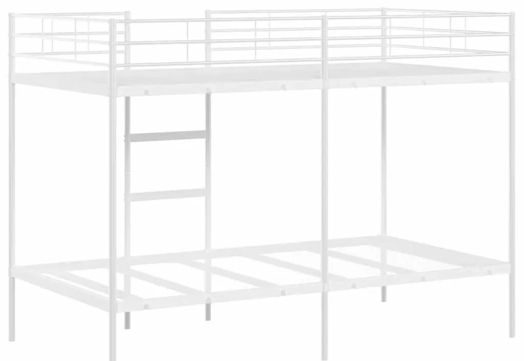 vidaXL Κουκέτα χωρίς στρώμα Λευκό 100x200 cm Ατσάλι