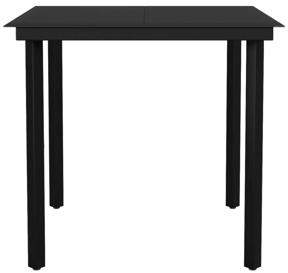 vidaXL Σετ Τραπεζαρίας Κήπου 5 Τεμαχίων Μαύρο