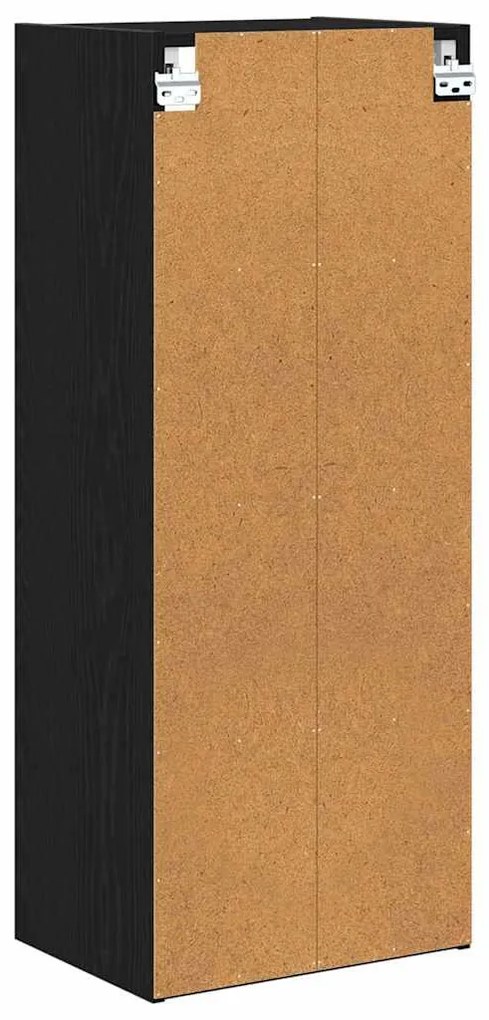 vidaXL Κρεμαστό ντουλάπι με αποθήκευση Μαύρη Οξυά 40 x 29,5 x 100 εκ.