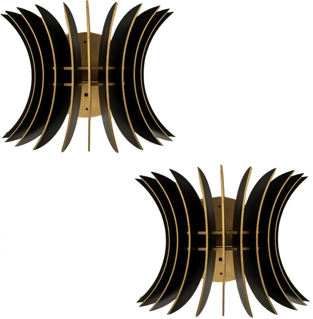 ΣΕΤ ΑΠΛΙΚΕΣ ΤΟΙΧΟΥ 2ΤΜΧ ΞΥΛΙΝΕΣ ΑΠΟ MDF ΛΕΥΚΟ HM7380.01 28x20x20Υ εκ.