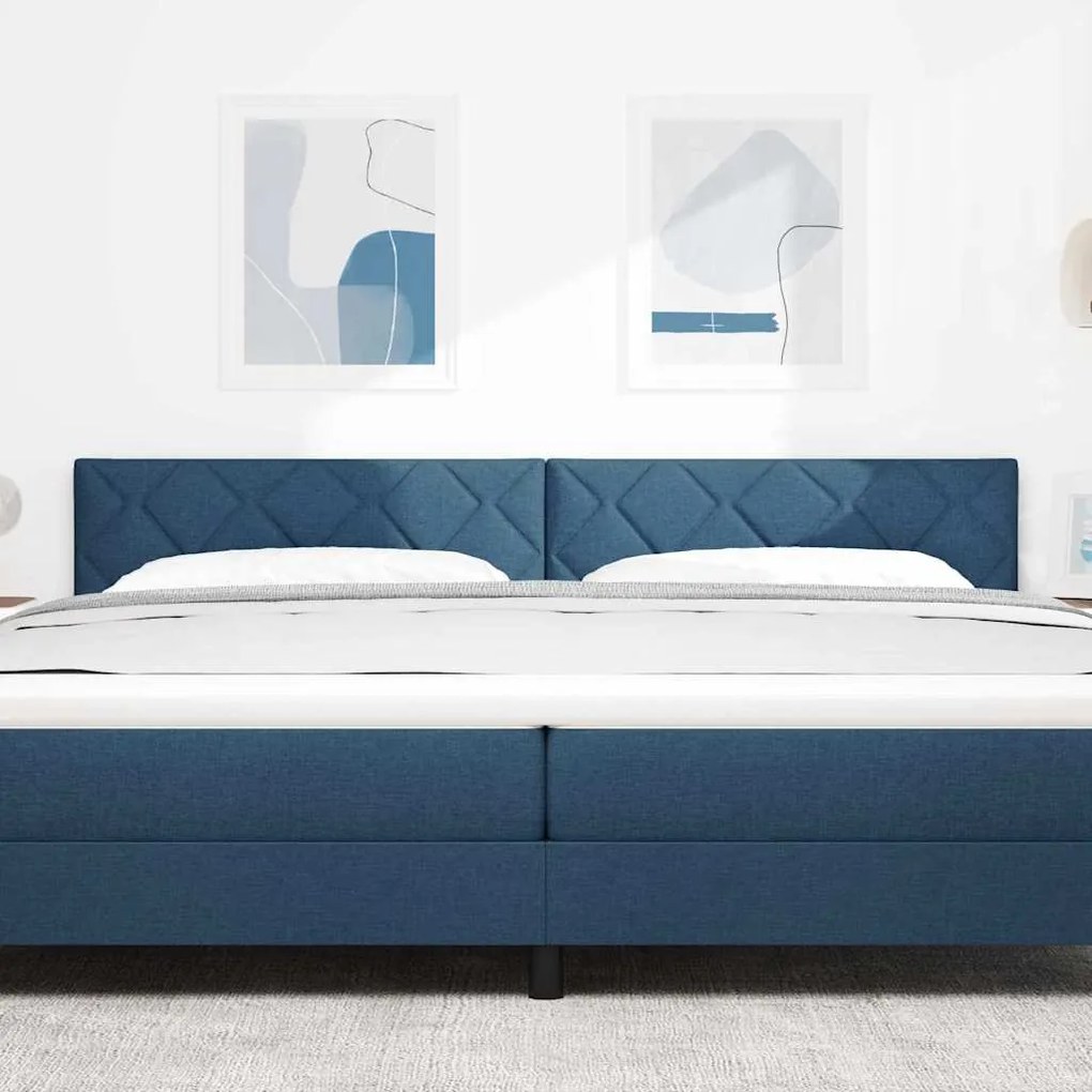 vidaXL Υφασμάτινο Κεφαλάρι Geometric με κεφαλάρι Μπλε 200 cm ύφασμα