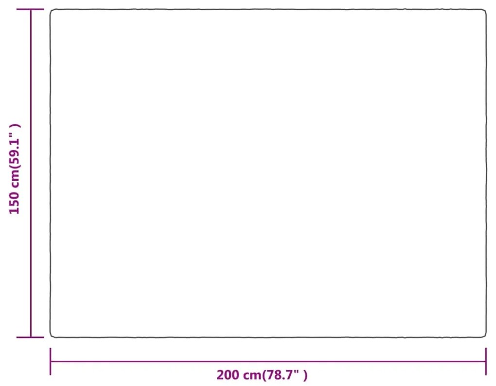 Κουβέρτα Απόλυτο Γκρι 150 x 200 εκ. από Πολυεστέρα - Γκρι