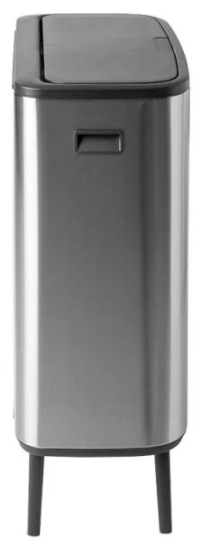 Κάδος Brabantia Bo Touch Hi 1001265, 2x30 l, Στεγανή εφαρμογή στον τοίχο, Ρύθμιση ποδιού, Ανθεκτικό στα δακτυλικά αποτυπώματα, Inox/matt