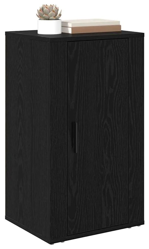 vidaXL Πλαϊνό γραφείο Μαύρη δρυς 40 x 33 x 70 εκ. Επεξεργασμένο ξύλο