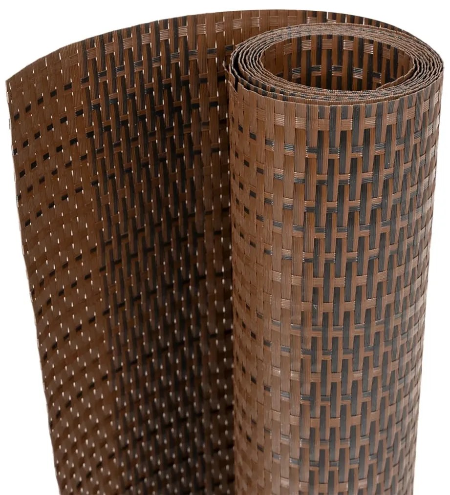 vidaXL Διαχωριστικά Βεράντας 5 τεμ. Καφέ&Μαύρο 255x19 εκ. Συνθ. Ρατάν