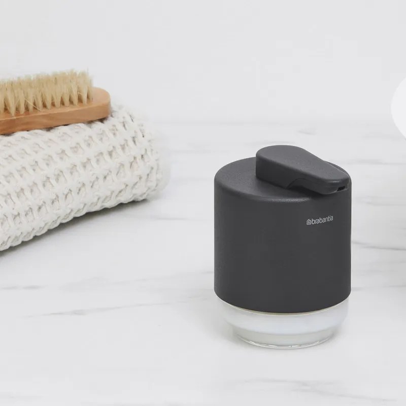 Διανομέας υγρού σαπουνιού Brabantia MindSet 1005672, 200 ml, ευρύ άνοιγμα, σκούρο γκρι