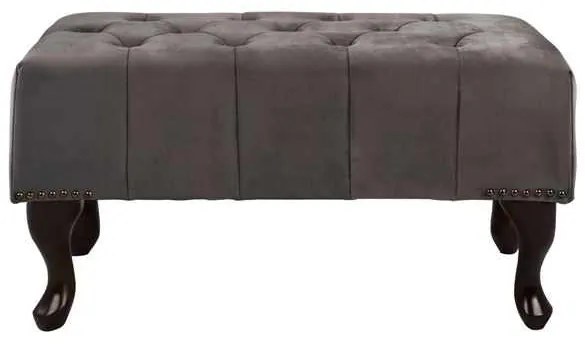 ΤΑΜΠΟΥΡΕ ΥΠΟΠΟΔΙΟ HM226.10 ΓΚΡΙ ΒΕΛΟΥΔΟ T.CHESTERFIELD EMMA 80x46x42Y εκ.