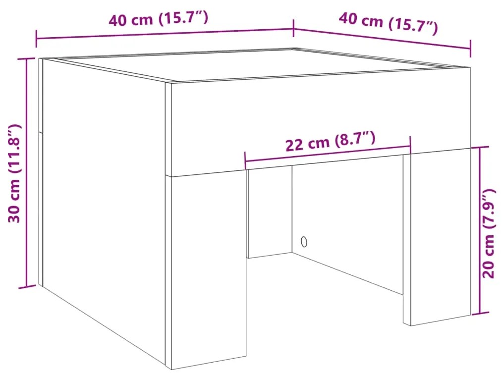 ΚΟΜΟΔΙΝΟ ΆΠΕΙΡΟ ΦΩΣ LED ΛΕΥΚΟ 40X40X30 ΕΚ. 3284070