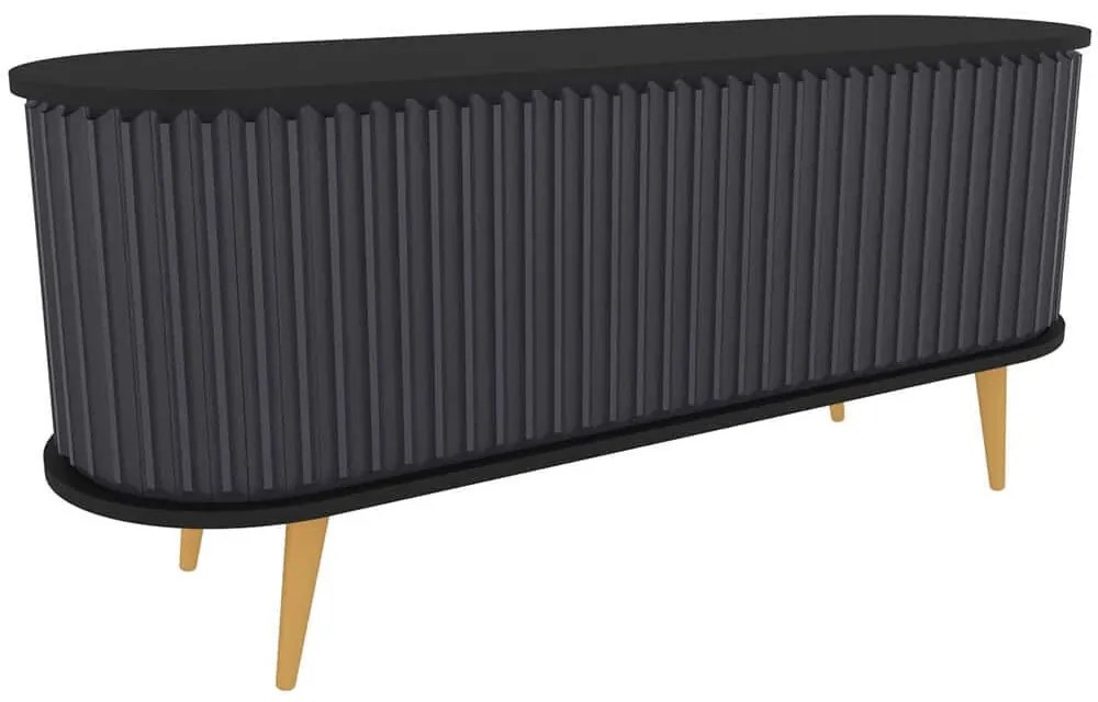 Έπιπλο Τηλεόρασης Stor 322RTC2182 140x43x64cm Black-Anthracite