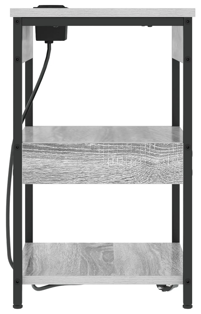 vidaXL Κομοδίνο Γκρι sonoma 41 x 31 x 51 εκ. Επεξεργασμένο ξύλο