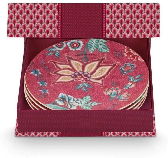 ΣΕΤ ΠΙΑΤΑ ΓΛΥΚΟΥ Δ17cm 2 ΤΕΜ. PIP STUDIO - FLOWER FESTIVAL DARK PINK