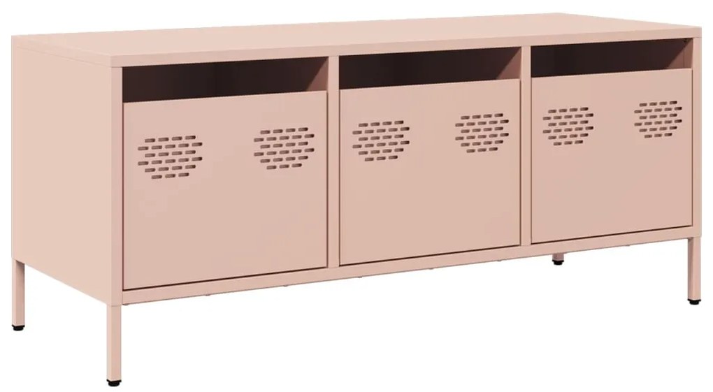 vidaXL Έπιπλο Τηλεόρασης Ροζ 101,5x39x43,5 εκ. Ατσάλι Ψυχρής Έλασης