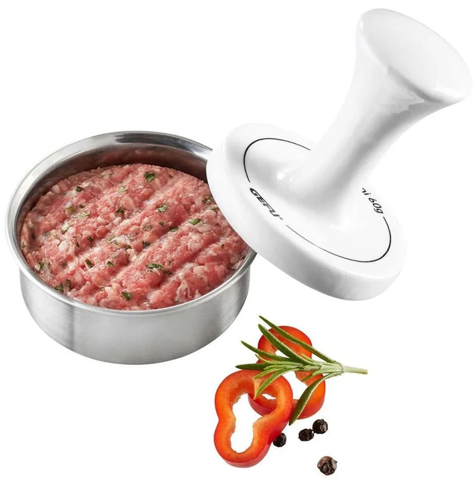 Πρέσα Για Μπιφτέκι Spark 15400 7,8cm Inox-White Gefu Steel,Porcelain