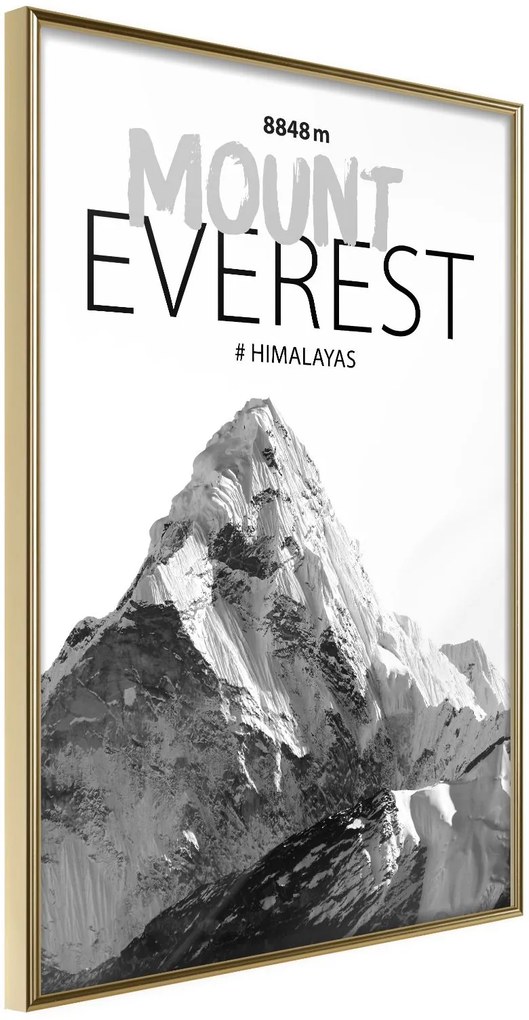 Αφίσα - Peaks of the World: Mount Everest - 20x30 - Χρυσό - Χωρίς πασπαρτού