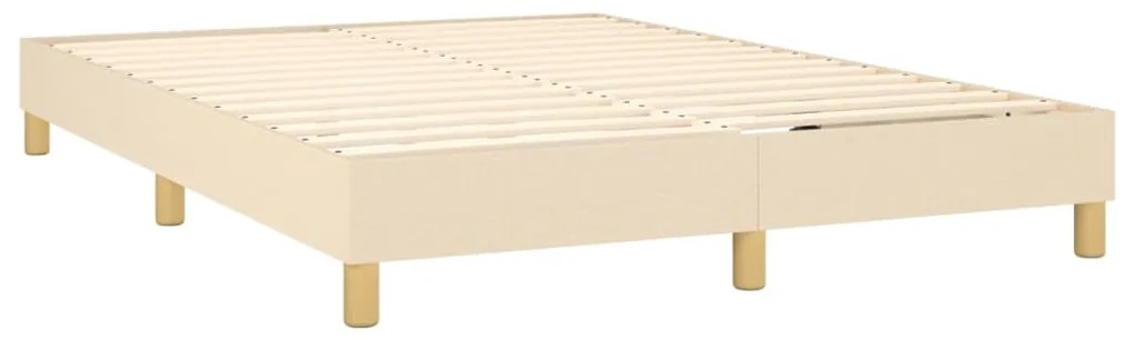 ΚΡΕΒΑΤΙ BOXSPRING ΜΕ ΣΤΡΩΜΑ ΚΡΕΜ 140X200 ΕΚ. ΥΦΑΣΜΑΤΙΝΟ 3126650