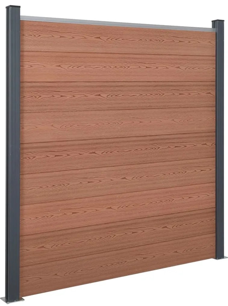 vidaXL Σετ Πάνελ Περίφραξης Καφέ 526x186 εκ. από WPC
