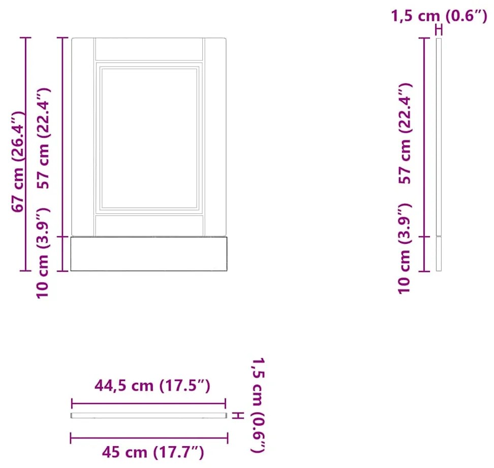 ΠΙΝΑΚΑΣ ΠΛΥΝΤΗΡΙΟΥ ΠΙΑΤΩΝ PORTO ΠΑΛΙΟ ΞΥΛΟ 45X1,5X67 CM 854135