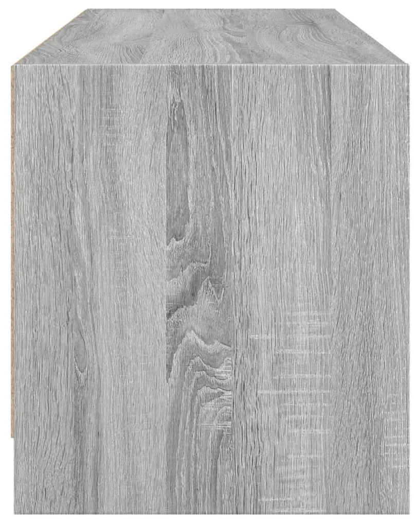 vidaXL Έπιπλο Τηλεόρασης Sonoma Γκρι 102x37x42 εκ. με Γυάλινες Πόρτες