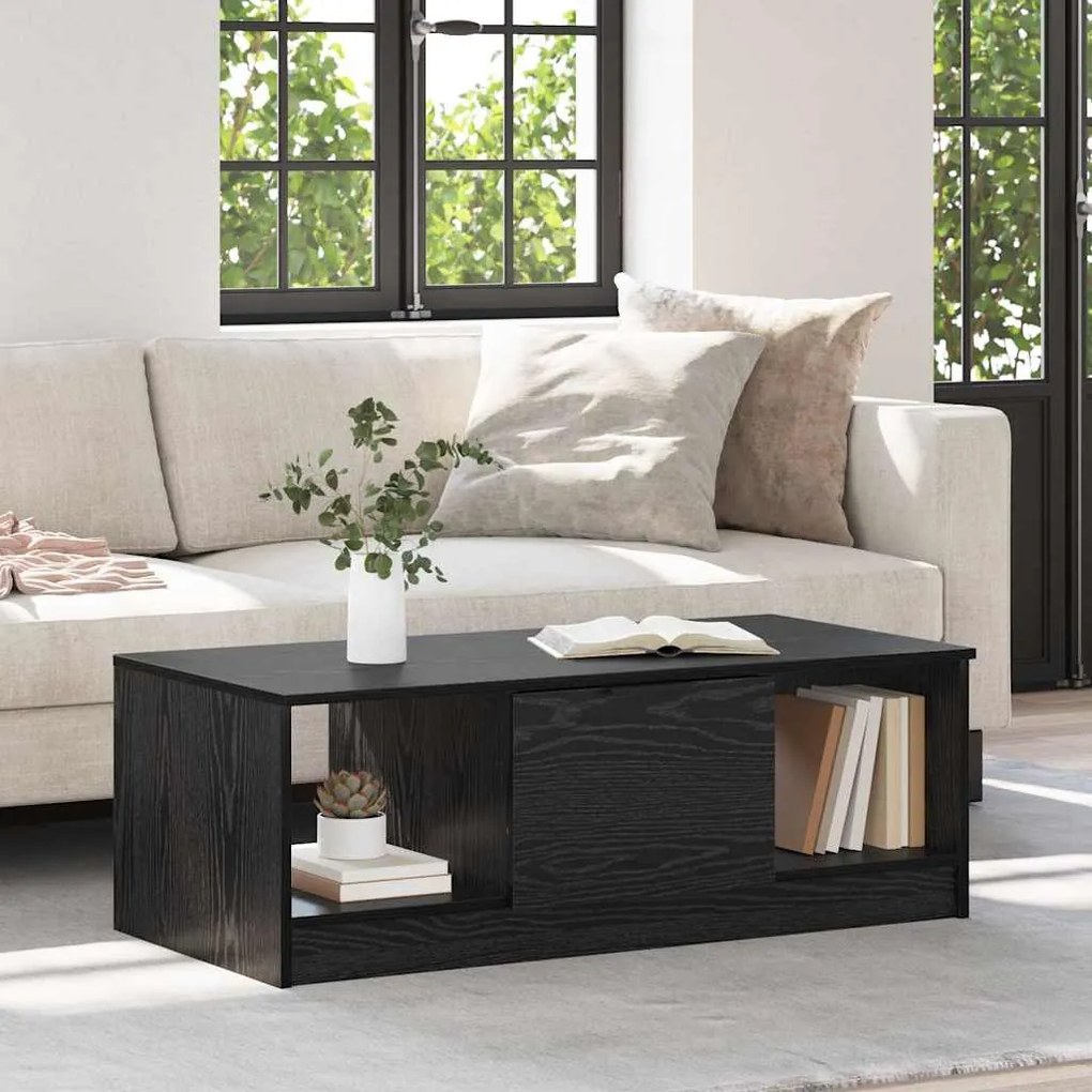 vidaXL Τραπεζάκι σαλονιού Μαύρη δρυς 100 x 50 x 36 εκ
