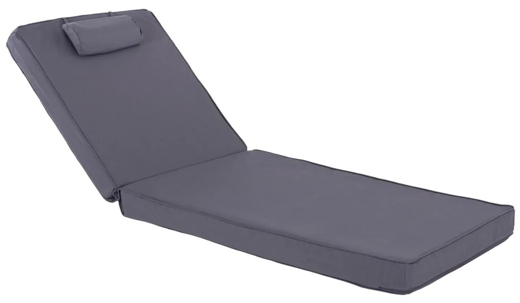 ΜΑΞΙΛΑΡΙ ΞΑΠΛΩΣΤΡΑΣ TEXTILENE 600gr/m2 SIFNOS ΓΚΡΙ 194x70x11Yεκ.