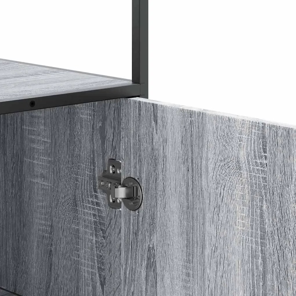 Highboard Grey Sonoma Κατασκευασμένο ξύλο και μέταλλο - Γκρι
