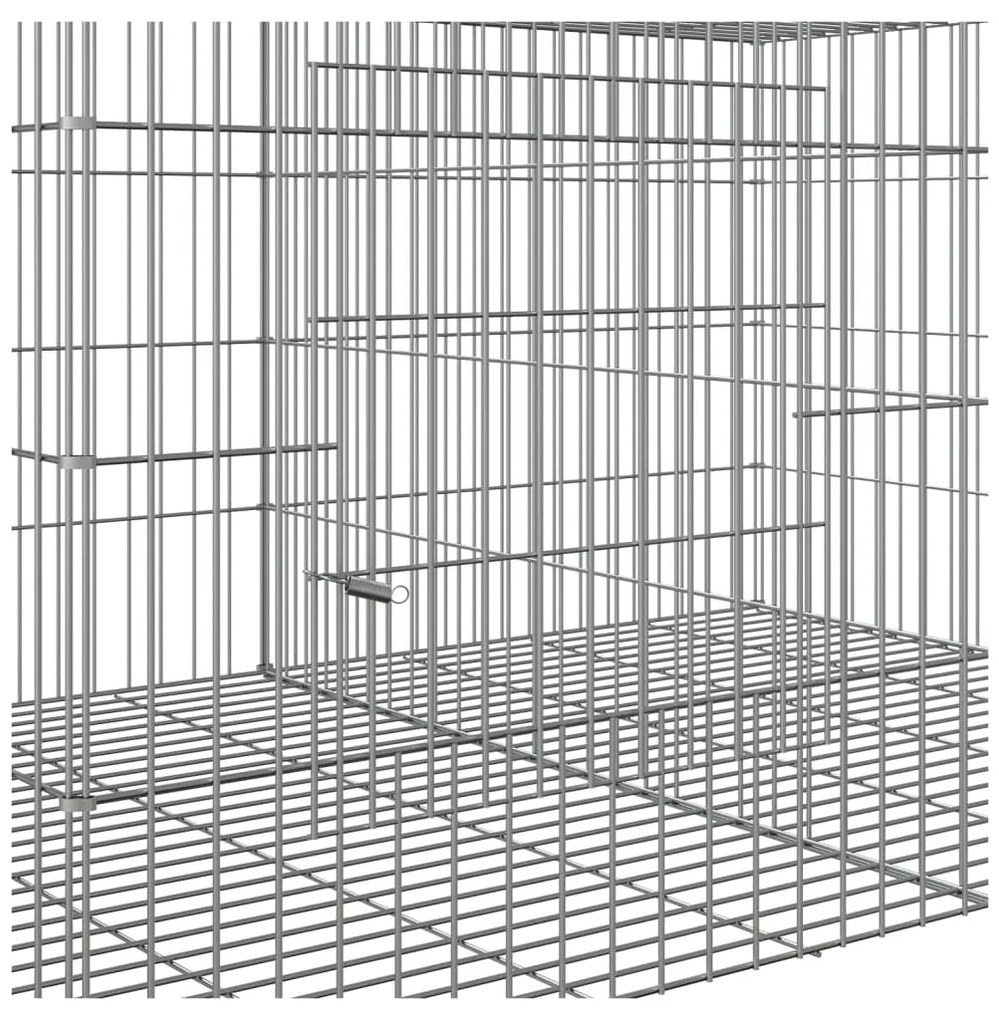 vidaXL Κλουβί Κουνελιών 6 Πάνελ 327x79x54 εκ. από Γαλβανισμένο Σίδερο