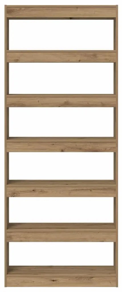 vidaXL Βιβλιοθήκη Artisan Oak 80 x 30 x 198 εκ Επεξεργασμένο ξύλο