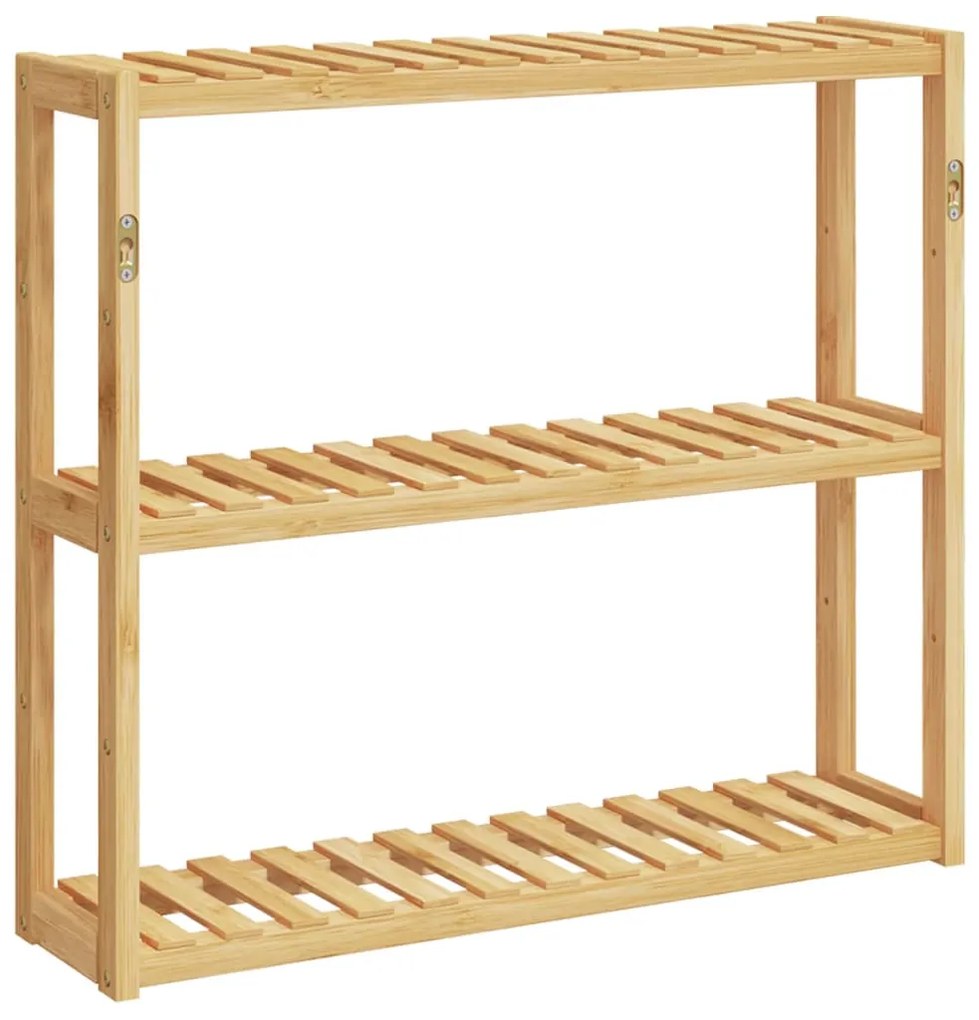 vidaXL Ράφι Μπάνιου 3 Επιπέδων Επιτοίχιο 60x15x54 εκ. από Μπαμπού