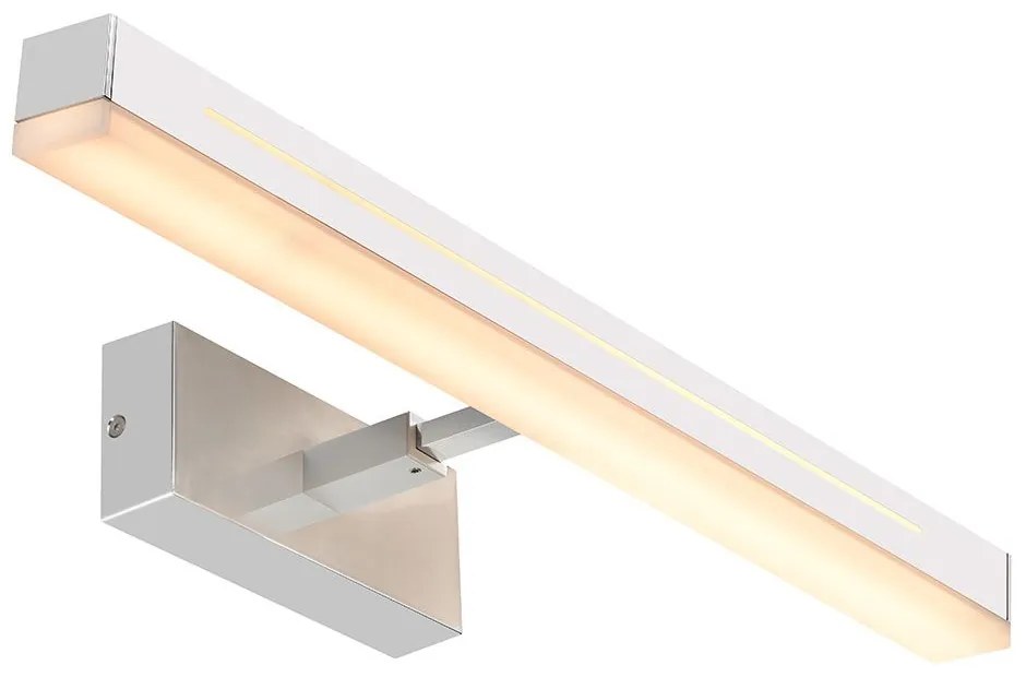 Φωτιστικό Τοίχου Otis 60 2015411033 7,5x60cm Dimmable Led 1650Lm 17W 3000K IP44 Chrome Nordlux Aluminium, Plastic