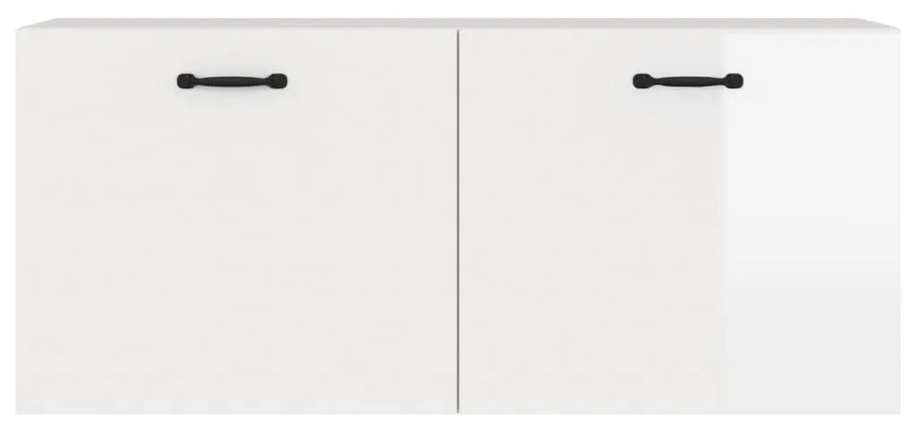 vidaXL Ντουλάπι Τοίχου Γυαλιστερό Λευκό 80x36,5x35 εκ. Επεξεργ. Ξύλο