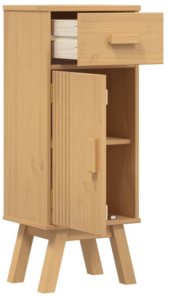 vidaXL Ντουλάπα Αποθήκευσης μπάνιου  35x30x90 εκ από μασίφ ξύλο πεύκου