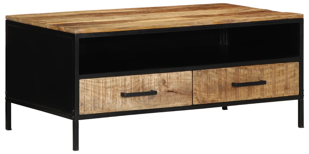 vidaXL Τραπεζάκι Καφέ 90x50x40 cm Μασίφ Ξύλο Ρουστίκ Μάνγκο