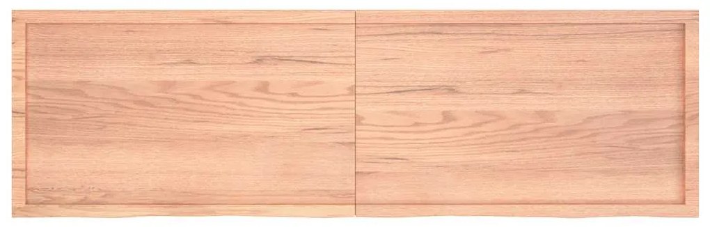 vidaXL Ράφι Τοίχου Ανοιχτό Καφέ 200x60x(2-6)εκ. Επεξ. Μασίφ Ξύλο Δρυός
