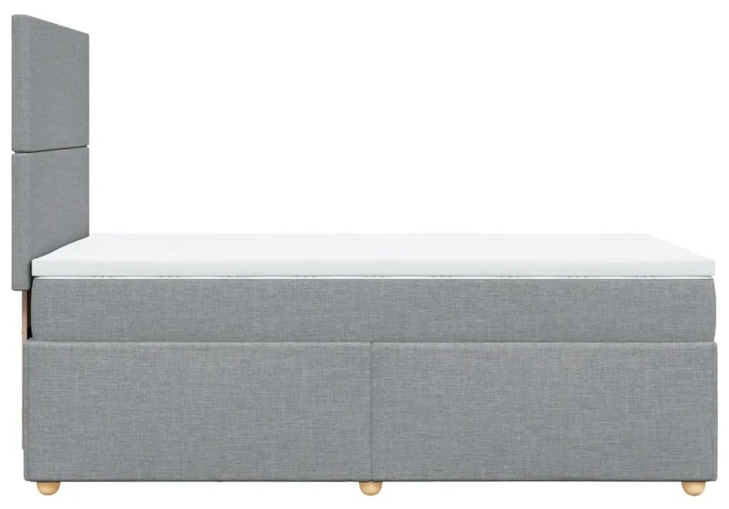 ΚΡΕΒΑΤΙ BOXSPRING ΜΕ ΣΤΡΩΜΑ ΑΝΟΙΧΤΟ ΓΚΡΙ 100X200 ΕΚ. ΥΦΑΣΜΑΤΙΝΟ 3293484