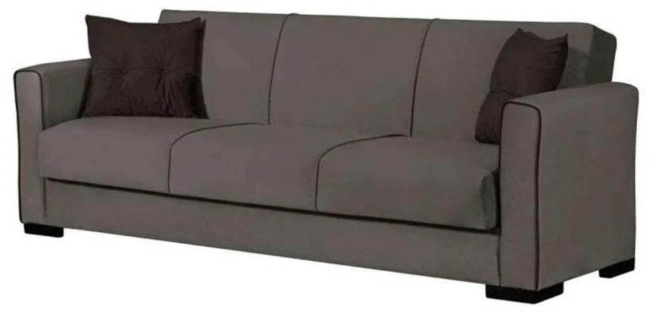 Καναπές - Κρεβάτι Τριθέσιος New Emily 828-122-138 222x85x83cm Grey