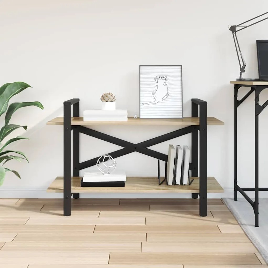 vidaXL Ράφι Βιβλίων Δρύς Sonoma 100 x 33,5 x 64 εκ Επεξεργασμένο ξύλο