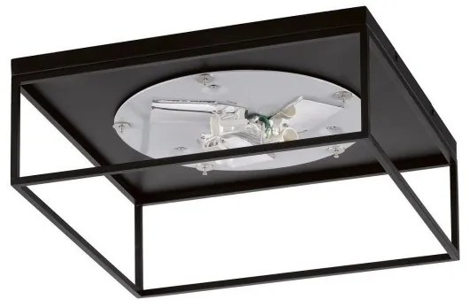 Σώμα Πλαφονιέρας Φωτιστικού Οροφής LOFT 2 Ε27 40W 70722 Fischer Honsel-70722-Μαύρο 70722