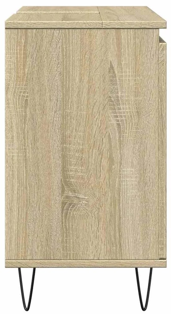 vidaXL Ντουλάπι Μπάνιου Sonoma Δρυς 58 x 33 x 60 εκ. από Επεξεργ. Ξύλο